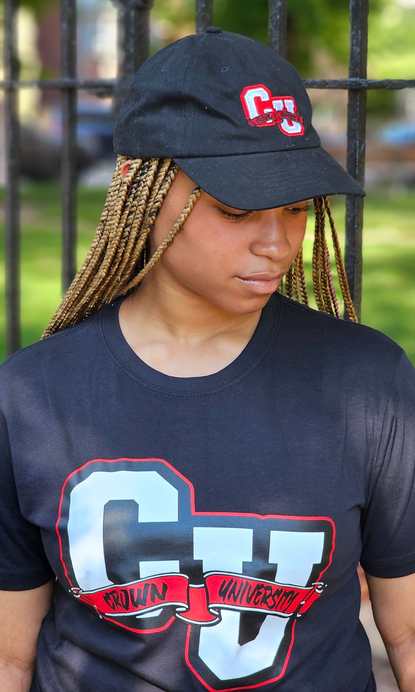 Black "Crown University" Unisex Tee