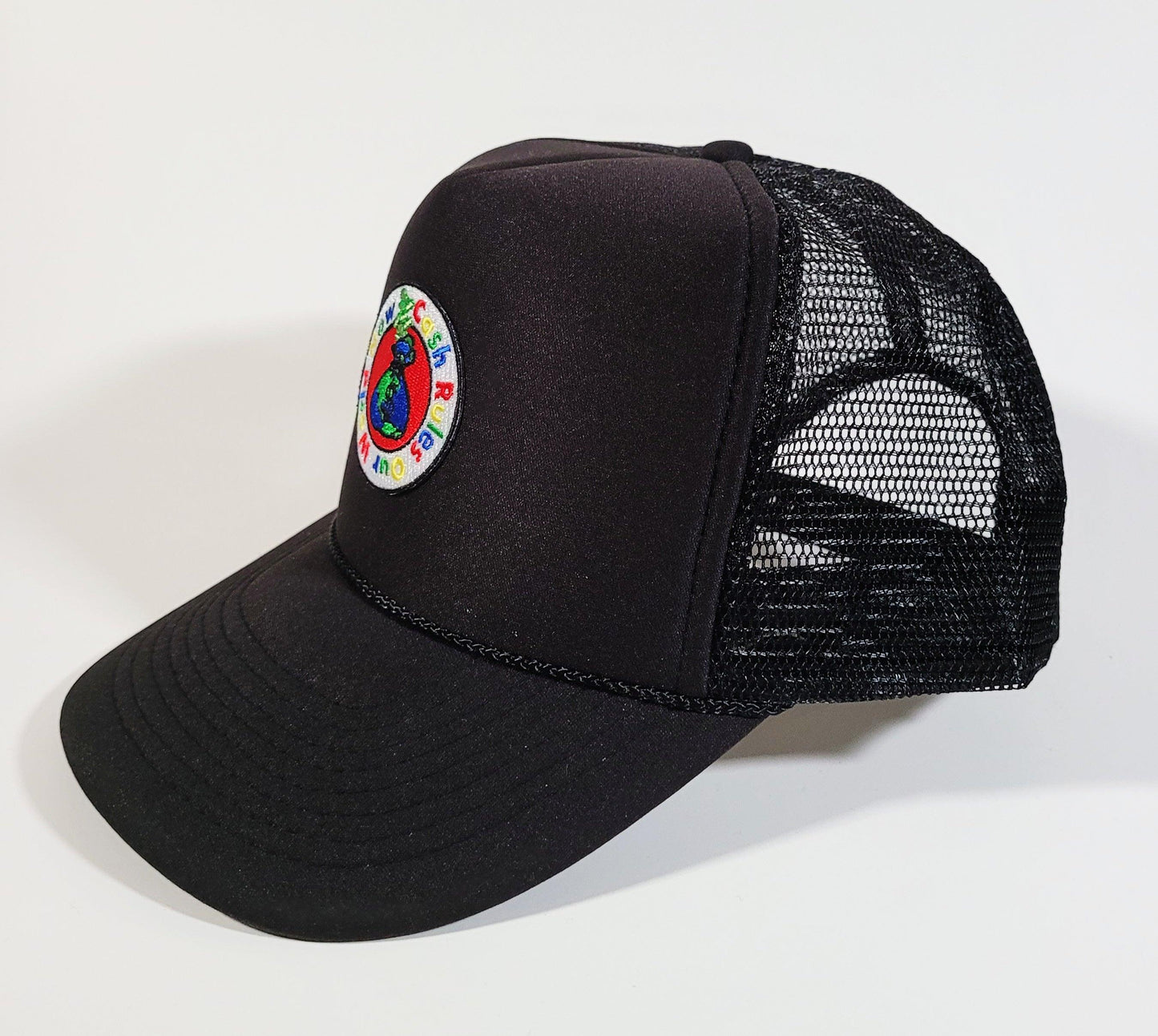 Black "Cash Rules" Trucker Hat - Official Crown Store