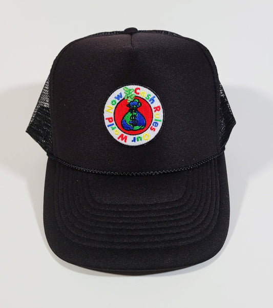 Black "Cash Rules" Trucker Hat - Official Crown Store