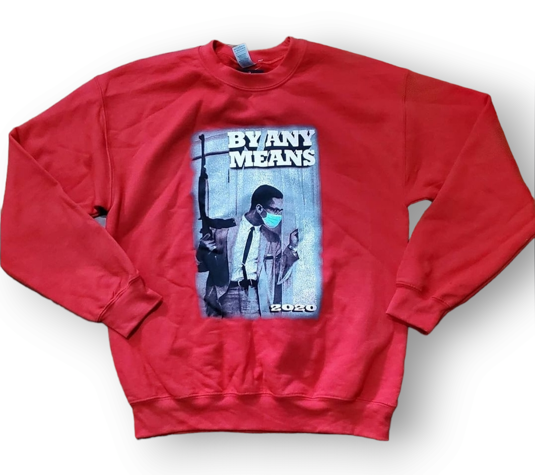 Red "By Any Means" Sweater