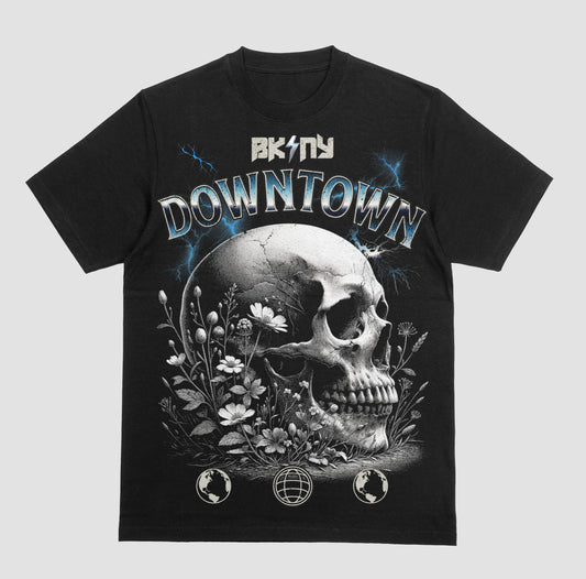 Black "Downtown Rocstar" Box Tee [Premium + Heavy Weight]
