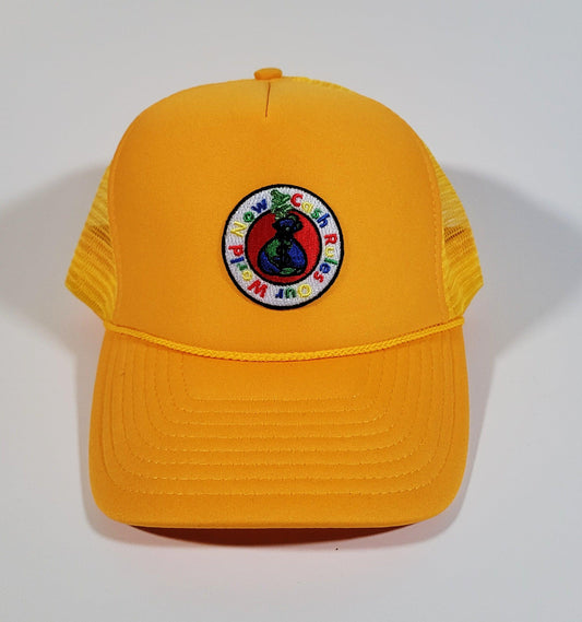 Golden Yellow "Cash Rules" Trucker Hat - Official Crown Store